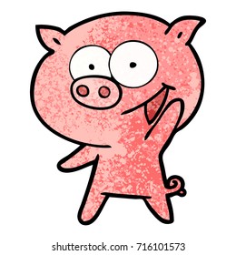 animada caricatura de cerdo