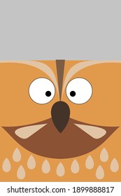 Cheerful plain quail head with square head for baby products and children