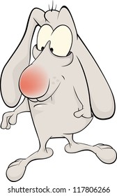 Cheerful rabbit cartoon