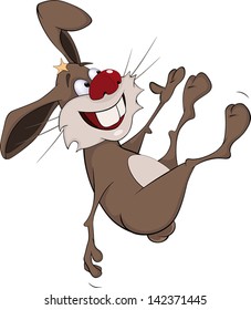 Cheerful rabbit cartoon