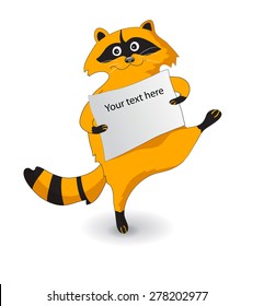 cheerful raccoon