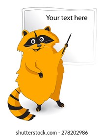cheerful raccoon