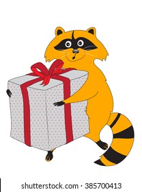 cheerful raccoon