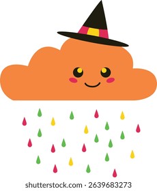 A cheerful rainbow with fluffy clouds, perfect for light-hearted, colorful designs, ideal for children’s content and weather-themed illustrations.


