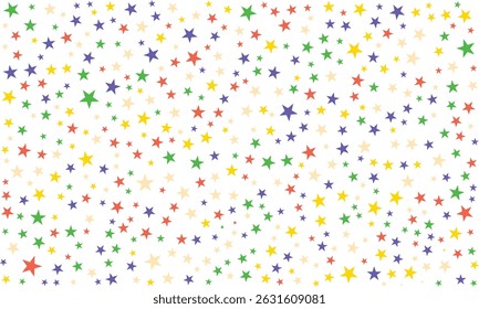 Cheerful Rainbow Star Pattern Background Image with Multicolor Stars for Fun Designs