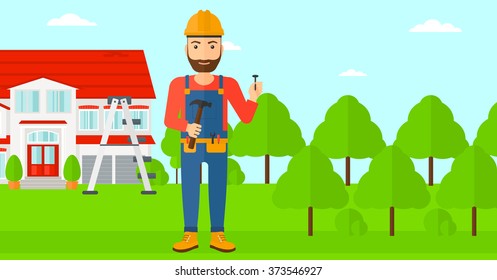 Cheerful repairer engineer.