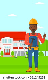 Alegre ingeniero reparador.