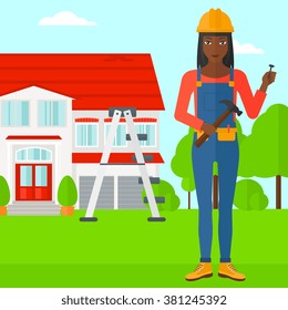 Cheerful repairer engineer.