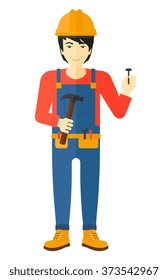 Cheerful repairman engineer.