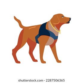 Cheerful retriever dog icon isolated