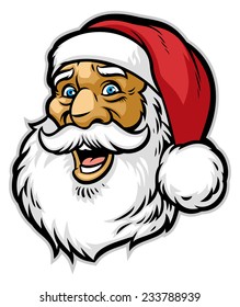 cheerful santa claus head