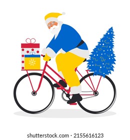 589 Cartoon santa claus bicycle Images, Stock Photos & Vectors ...