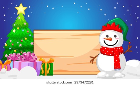 Cheerful Santa Claus posing with festive decorations and presents