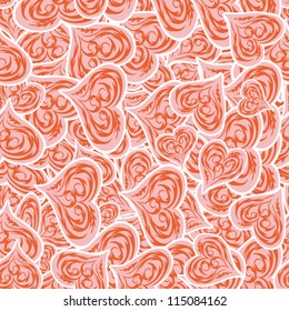 cheerful seamless pattern with colors hearts. Vector illustration for your design