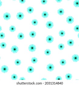 Cheerful seamless pattern wallpaper in floral flowers for print on fabric, Wedding, birthday, Greeting card, web background, surface design, decoration. Beautiful and trendy illustration