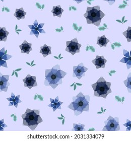 Papel mural de patrón impecable en flores florales para imprimir en tela, Boda, cumpleaños, tarjeta de saludo, fondo web, diseño de superficie, decoración. Ilustración bonita y moderna