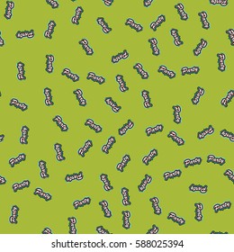 Cheerful seamless pattern with the word party. For website design, packaging, textiles, interiors and furniture.