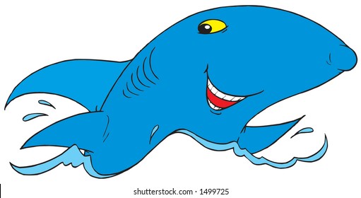 Cheerful shark