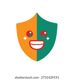 Cheerful Shield Emblem Design, Graphic Art, Digital Creation, Colorful Environment, Playful Perspective, Fun Concept
