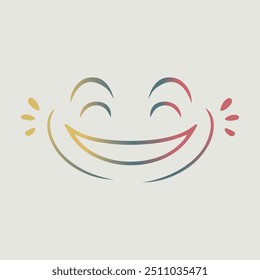  alegre e simples design vetorial com um sorriso, perfeito para uso em gráficos com temas de felicidade, emoticons e branding amigável.