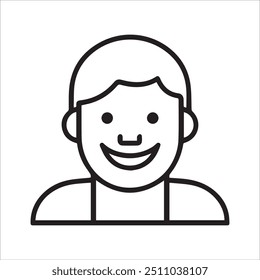  alegre e simples design vetorial com um sorriso, perfeito para uso em gráficos com temas de felicidade, emoticons e branding amigável.