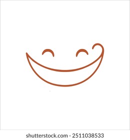  alegre e simples design vetorial com um sorriso, perfeito para uso em gráficos com temas de felicidade, emoticons e branding amigável.