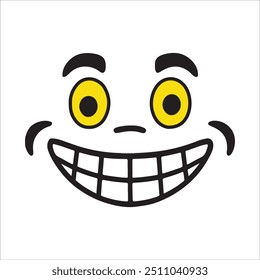  cheerful and simple vector design featuring a smile, perfect for use in happiness-themed graphics, emoticons, and friendly branding.