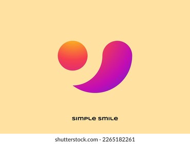 cheerful for smile logo symbol letter U