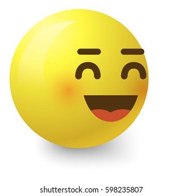 Cheerful smiley icon. Cartoon illustration of cheerful smiley vector icon for web