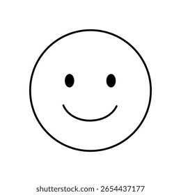 Cheerful smiling face drawing on a transparent background, radiating happiness and positive emotion with a simple design that conveys a universally understood symbol of good mood and joy