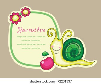 cheerful snail. vector illustration