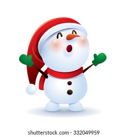 Cheerful snowman