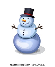 cheerful snowman. pleasant winter decoration