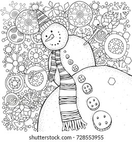 Cheerful snowman  
