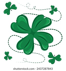 Cheerful St. Patrick's Day illustration vector with white background