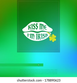 cheerful st patrick's day vector template of reception postcard english classic texture traditional ceremony leaf sign celebration green s classical four 4 letterhead graphic graphical visual detailed