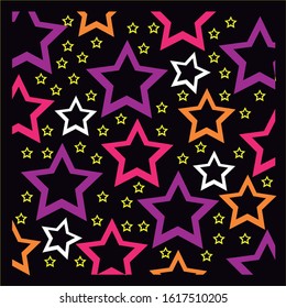 Cheerful star Funny star 70s 80s 90s background