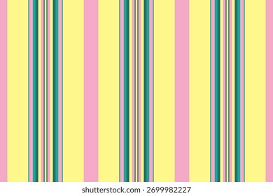 Cheerful striped background with vertical lines in pink, yellow, and green. Use it for textile design, wrapping paper, or vibrant web design.