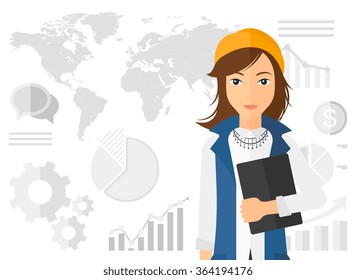 Cheerful successful business woman.