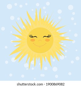 Cheerful sun - vector graphics
