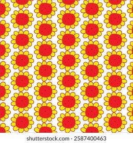 Cheerful Sunflower Pattern with a Playful Touch