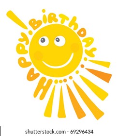 Cheerful sun's birthday