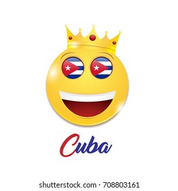 Cheerful symbol on a white background