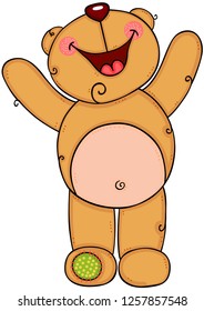 Cheerful teddy bear