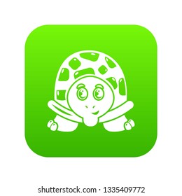 Cheerful turtle icon. Simple illustration of cheerful turtle vector icon for web