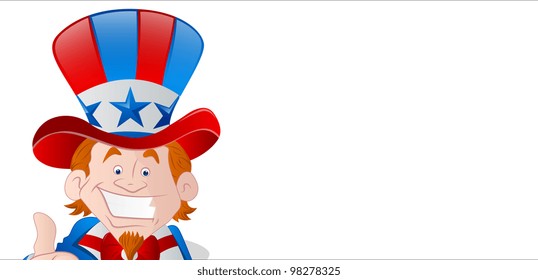 Cheerful Uncle Sam Banner