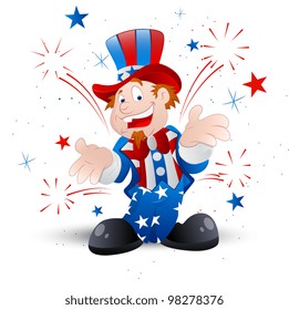 Cheerful Uncle Sam Illustration