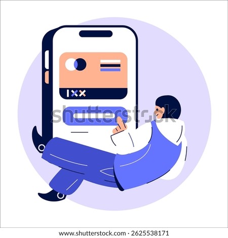 A cheerful user holding their card and phone, representing successful card activation or account setup through mobile banking.