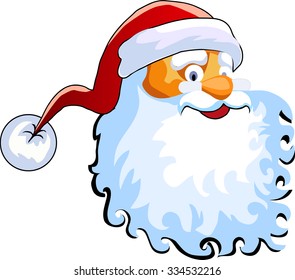 cheerful vector Santa Claus head