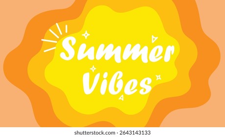A cheerful and vibrant graphic illustration radiating positive summer vibes across a lively design.